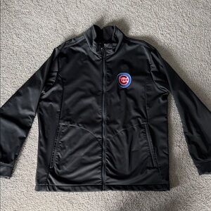 Antigua Black Windbreaker Jacket with Logo